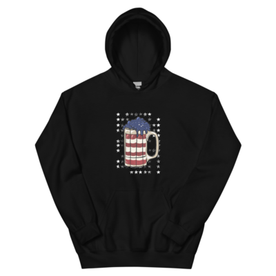Beer With American Flag Unisex Hoodie