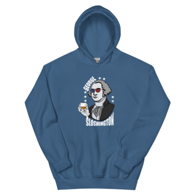 George Sloshington With Beer Drinking Unisex Hoodie