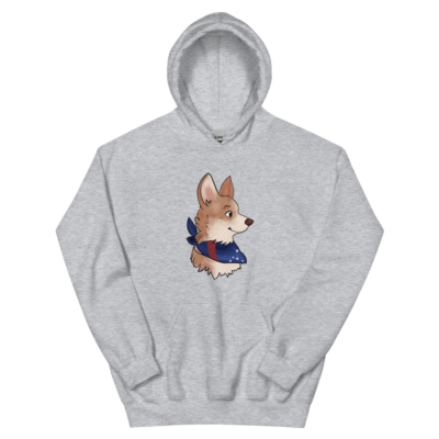 Corgi Dog 4th Of July With American Flag Scarf Unisex Hoodie