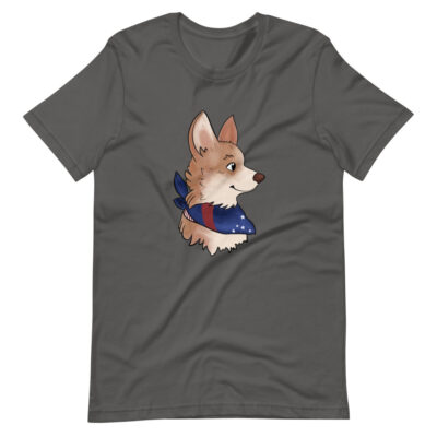 Corgi Dog 4th Of July With American Flag Scarf Short-Sleeve Unisex T-Shirt