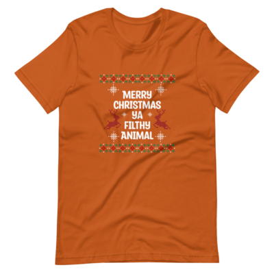 Merry Christmas Filthy Reindeer Animal Short-Sleeve Unisex T-Shirt