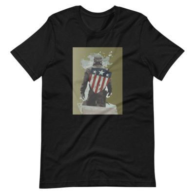 Army Man With American Shield Short-Sleeve Unisex T-Shirt