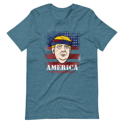 Republican Donald Trump President With American Flag Short-Sleeve Unisex T-Shirt